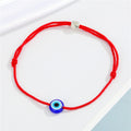 Round Blue Evil Eye Cord Bracelets in Six Bright Colors view 4