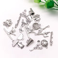 Antique Silver Cheerleader and Football Metal Charms with 12 Listed Options view 2