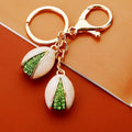 Jeweled Pistachio Keychains in Single Double and Random Style Options view 3