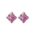 Single Colorful Crystal Star Stud Earrings in Three Colors view 5