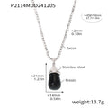 Resin Teardrop Pendant Zircon Tennis Chain Necklaces view 10