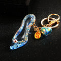 Crystal High Heel Keychains in Floral and Solid Color Styles view 2