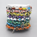 Colorful Evil Eye Bead Hamsa Charm Stretch Bracelets view 2