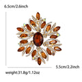 Oversized Radiating Crystal Brooch in Nine Colorways view 5
