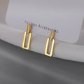 Geometric Stud Earrings Five Shape Options Polished Metal Jewelry view 2