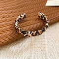 Zebra Leopard Leather Wrap Bangle Bracelet 5 Styles view 6