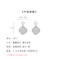 Silver Pearl Love Knot Zircon Drop Earrings Pair Set view 3