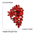 Faceted Crystal Leaf Cluster Brooch in Six Colorways view 9