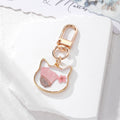 Pink Dried Flower Gold Frame Keychains 9 Shape Styles view 7