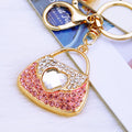 Heart Gem Handbag Keychains in Six Colors with Plain and Braided Loop Options view 7