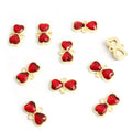 Faceted Glass Bow Connector Jewelry Components For DIY Earrings And Bracelets Charms view 7