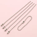 Ball Chain Tag Loops in Mixed Metal Finishes, 110 mm view 4