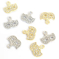 Rhinestone Masquerade Mask Charms in Gold and Silver Tones view 4