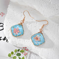 Wire Wrap Resin Dried Flower Drop Earrings 6 Styles view 7