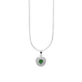 Silver Tone Apple Pendant Necklaces in Blue and White view 5