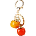 Braided Ruyi Persimmon Wrist Strap Keychains in Three Colors view 5