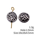 Antique Silver Hammered Round Flat Spacer Bead Component view 3
