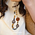 Multicolor Resin Bead Wristlet Keychain With Metal Ring view 4