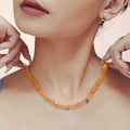 Mesh Chain Necklace Bracelet Multicolor Zircon Steel view 2