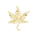 Gold and Silver Textured Maple Leaf Novelty Brooches view 5