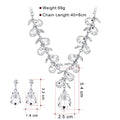 Purple Black Red Crystal Floral Vine Crystal Three Designs Metal Necklace and Earring Set view 2