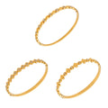 Thin Zircon Teardrop Clover Cross Bangle Gold Steel view 5