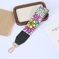 Floral Print Canvas Wrist Strap With Gold Tone Swivel Clasp view 6