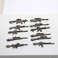 Gunmetal-Tone Metal Rifle Charms, Mixed Firearm Designs view 2