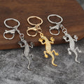 Rhinestone Lizard Metal Keychain With Split Ring And Lobster Clasp view 1