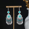 Turquoise Round Feathers