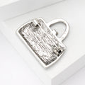Crystal Handbag Brooch in Blue Gray or Warm Brown Stones view 3