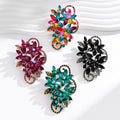 Black Flower Crystal Six Designs Metal Brooch Pin for Jackets and Lapels view 5