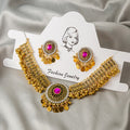 Six Color Ornate Choker Necklace and Dangle Earring Sets view 10