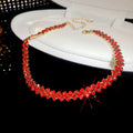 Full Crystal Zigzag Rhinestone Choker Necklace Bracelet Styles view 6