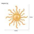Gold Tone Sunflower Two Designs Metal Brooch Pin for Jackets and Lapels view 2