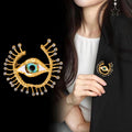 Gold Tone Silver Tone Eye Metal Brooch Pin for Jackets and Lapels view 4