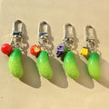 Realistic Cucumber and Fruit Novelty Clip Keychains in Four Designs view 2