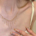 Gold Bar Fringe Chain Necklace Decorative Jewelry Decorative Jewelry view 4