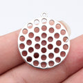 Multi Finish Perforated Round Disc Connector Metal Jewelry Making Component view 3