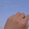 Gold-Tone Square Geometric Ring Single Accent Stone view 4