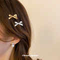 Mini Polished Bow Alligator Hair Clip In Silver Or Gold Tone view 3