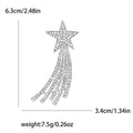 Crystal Shooting Star Brooch in Gold or Silver Tone view 5