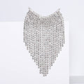 Crystal Chain Curtain Fringe Brooch in Gold or Silver Tone view 5