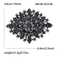 Oval Crystal Floral Brooch in Six Color Variants for Jackets and Scarves view 11