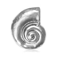Spiral Shell Brooch In Hammered Gold And Silver Tone Finishes view 2