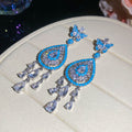 Blue Floral Statement Jewelry Collection With Six Designs view 6