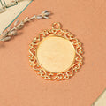 Ornate Round Bezel Pendant Tray In Three Metal Finishes view 2