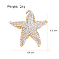 Starfish Crystal Metal Brooch Pin for Jackets and Lapels view 2