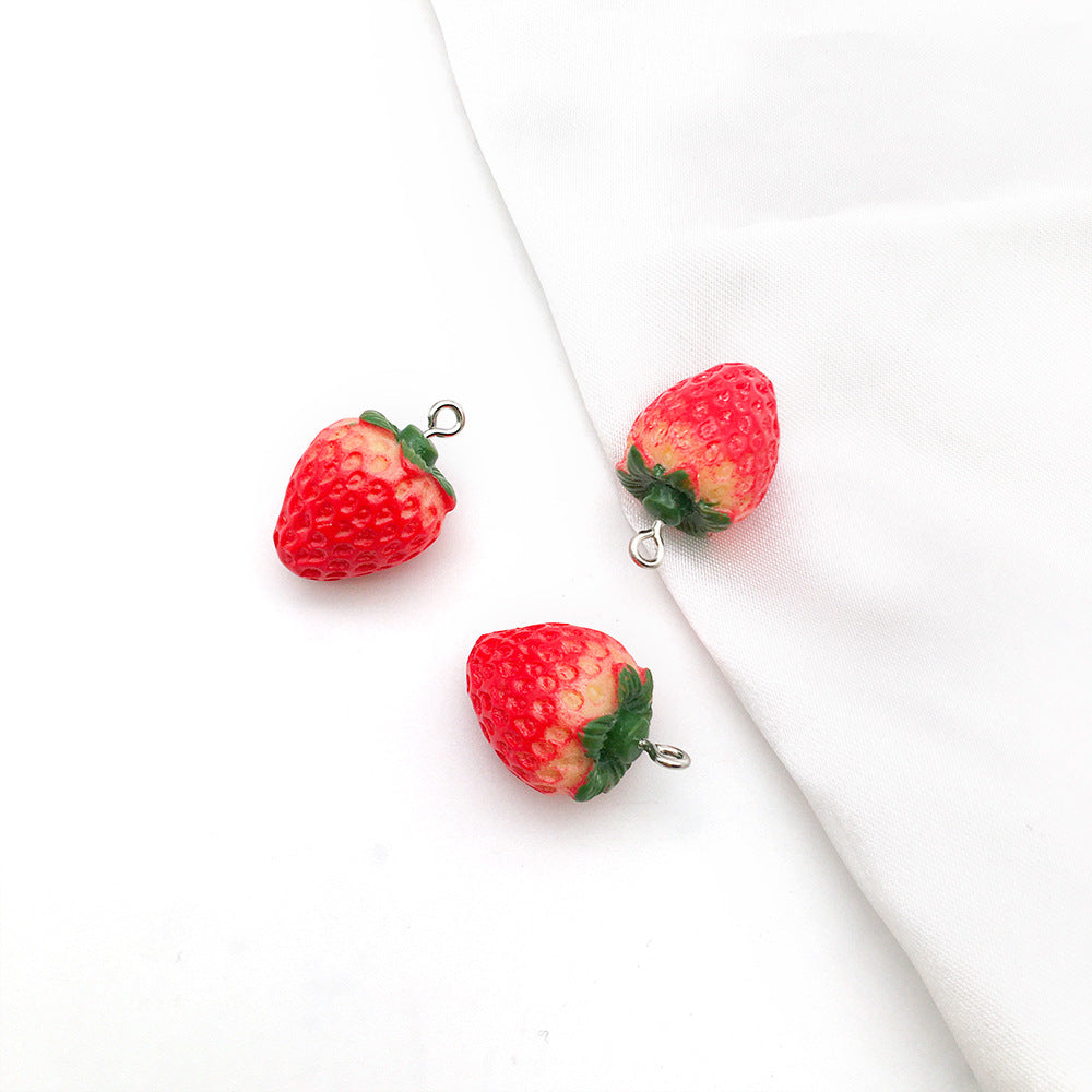 Acrylic Realistic Fruit Charm Pendants for DIY Summer Boho Jewelry Accessories