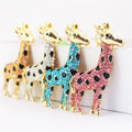 Rhinestone Giraffe Metal Keychain With Gold-Tone Frame view 10